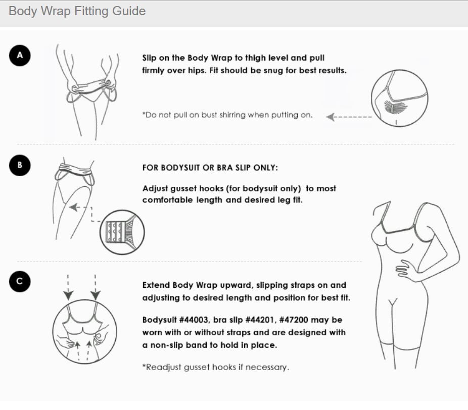How to put on Body Wrap shapewear