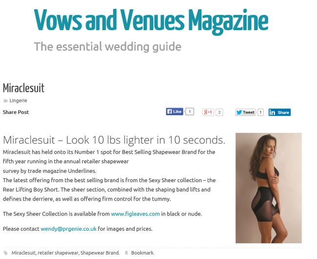 Miraclesuit Lingerie in Vows and Venues